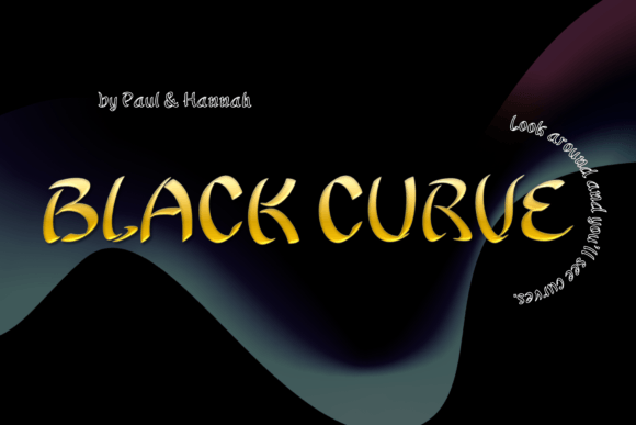 Black Curve Font: A Handmade Maker's Dream Display Typeface