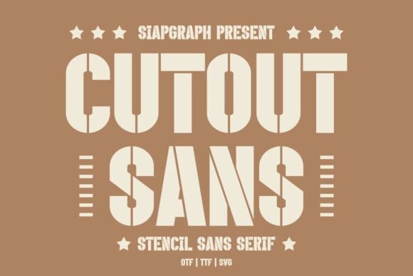 Cutout Sans: A Bold Stencil Display Font for Modern Web Design