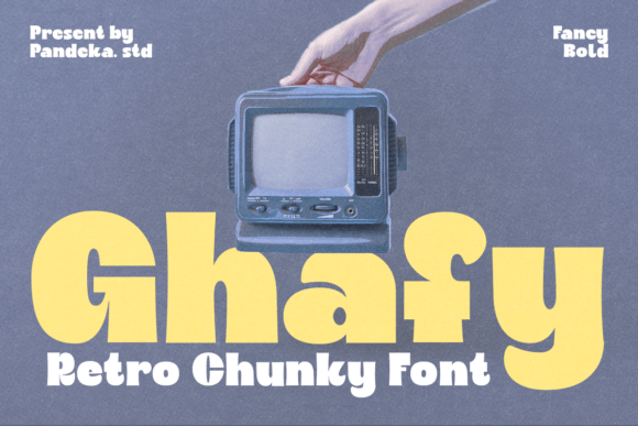 Ghafy: A Retro Sans Serif Font for Branding with 70s Flair