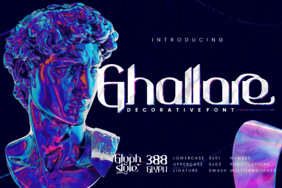 Ghallore Font Review: A Decorative Display Typeface for Branding Projects