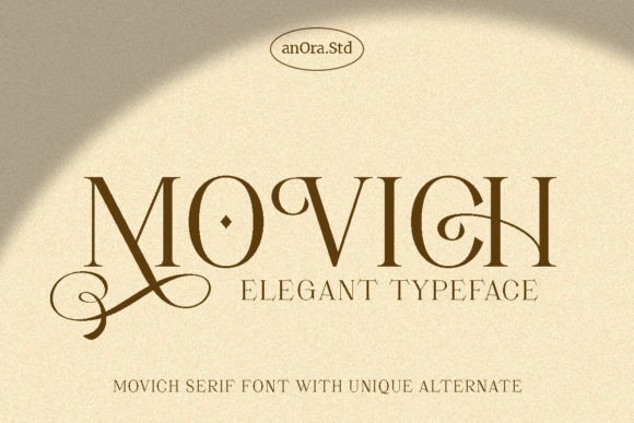 Movich Review: A Display Serif Font for Elegant Branding