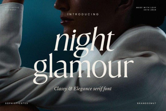 Night Glamour Font: A Serif Typeface for Editorial Elegance in Publishing