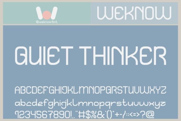 Quiet Thinker: A Versatile Sans Serif Font for Handmade Products