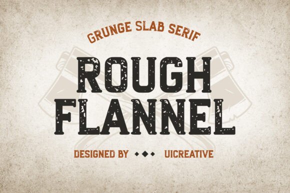 Rough Flannel Slab Serif Font for Web Designers and Digital Creators
