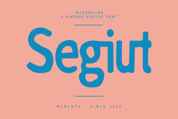 Segiut: A Vintage Sans Serif Display Font for Authentic Branding